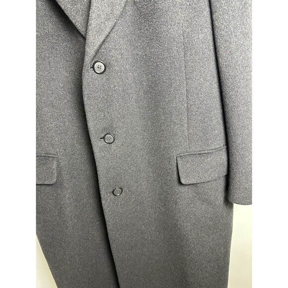 Dorchester Burkhardt’s Cashmere Blend Men's 3 Button Dark Gray Trench Coat 44L - Picture 2 of 14